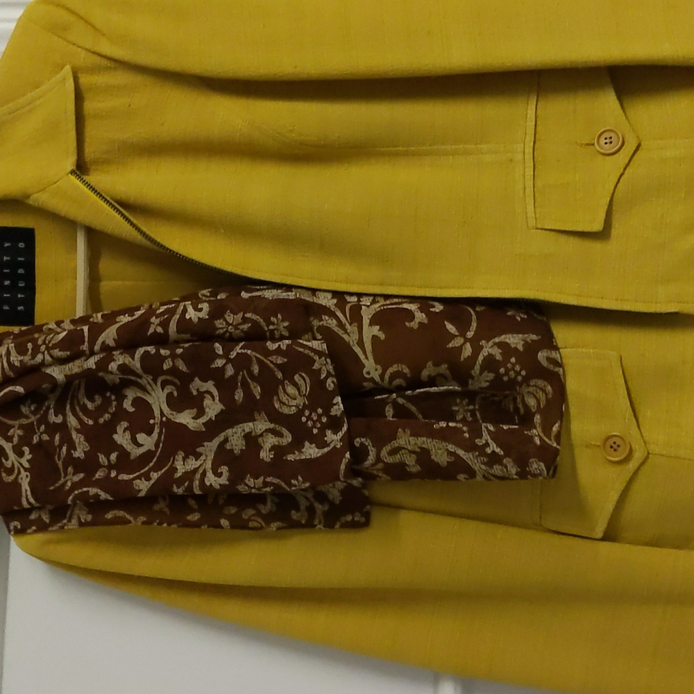 Finity Studio Raw Silk Zip Up Jacket - image 7